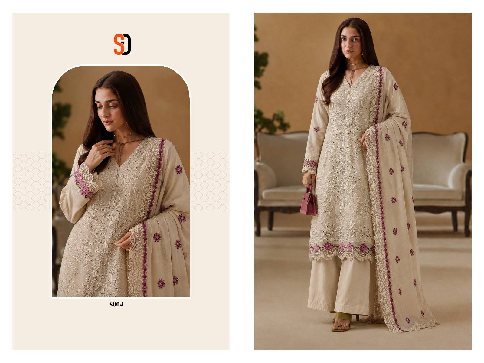 ELAF PREMIUM VOL 01 By SHRADDHA DESIGNER 8001 To 8006 Series Designer Suits Heavy linen Pakistani Dresses At Wholesale Price
